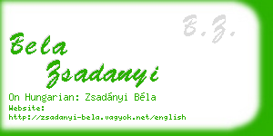 bela zsadanyi business card